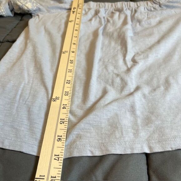 American Eagle Off the Shoulder Women's Light Blue Top with White Embroidery S - Picture 8 of 10